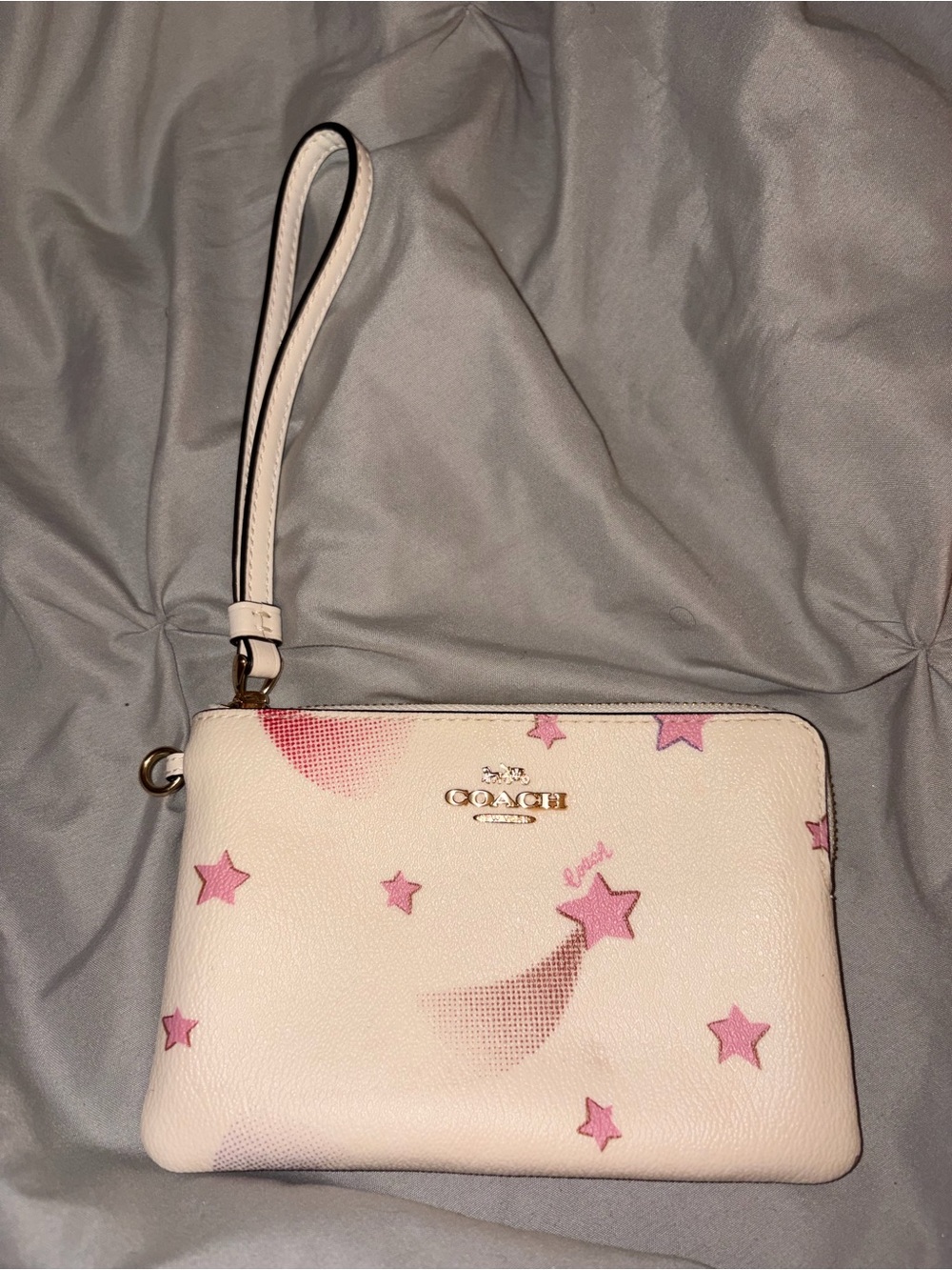 Coach Pink Star Wristlet Pouch